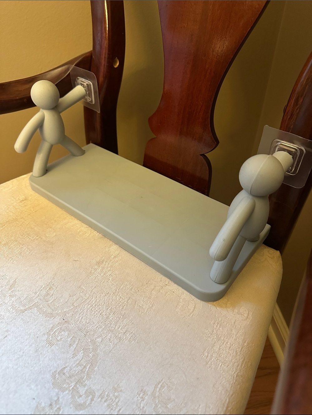 Fun novelty gray little person plastic wall shelf, storage shelf